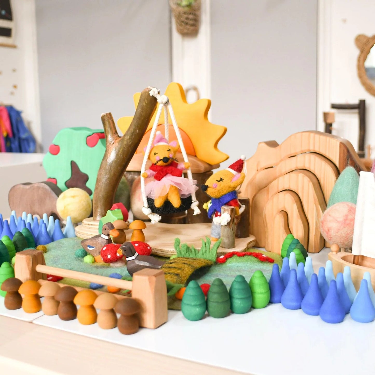 Fairy River and Bridge Play Mat Playscape