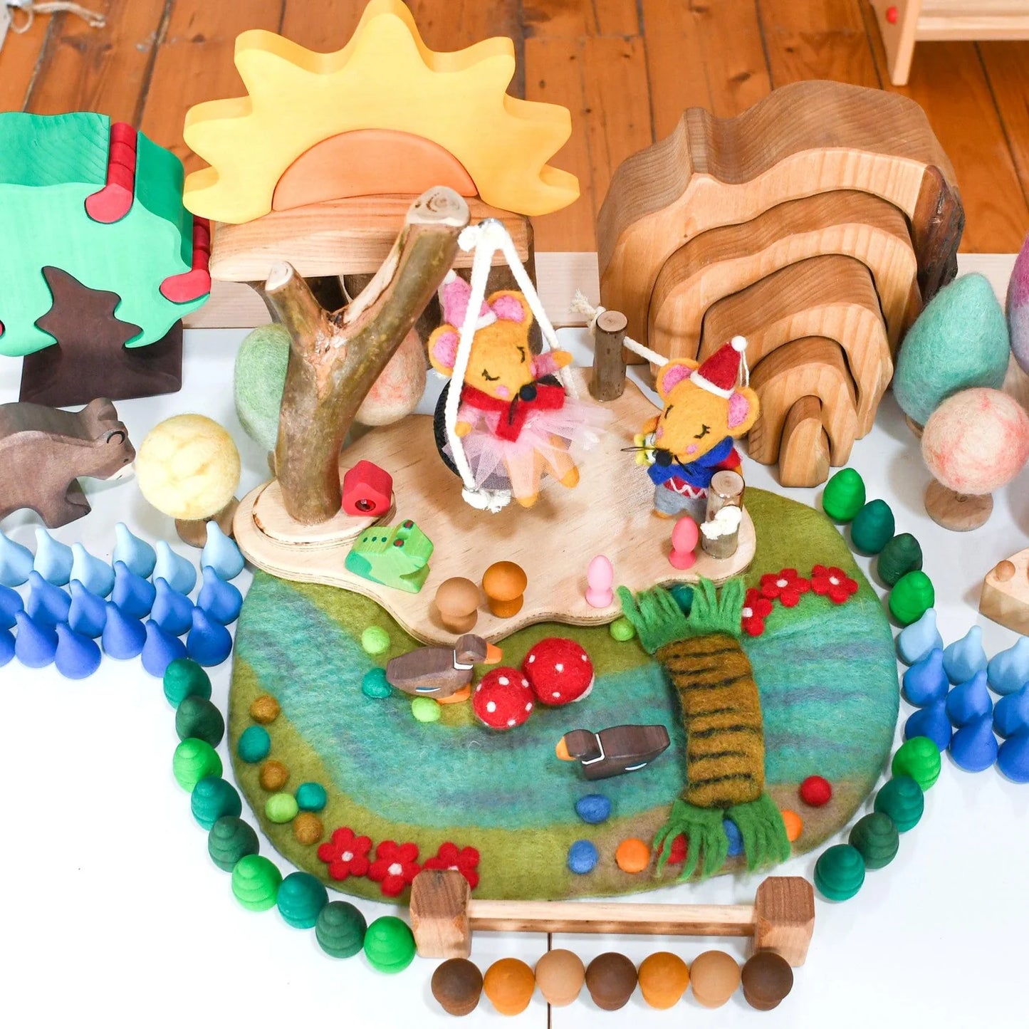 Fairy River and Bridge Play Mat Playscape