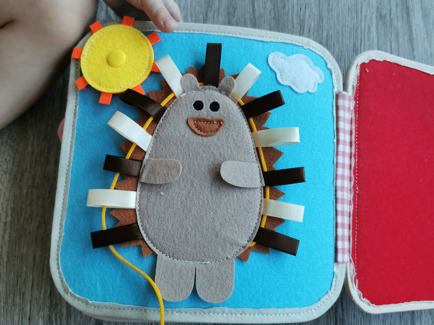 Friendly Hedgehog Toddler Busy Book